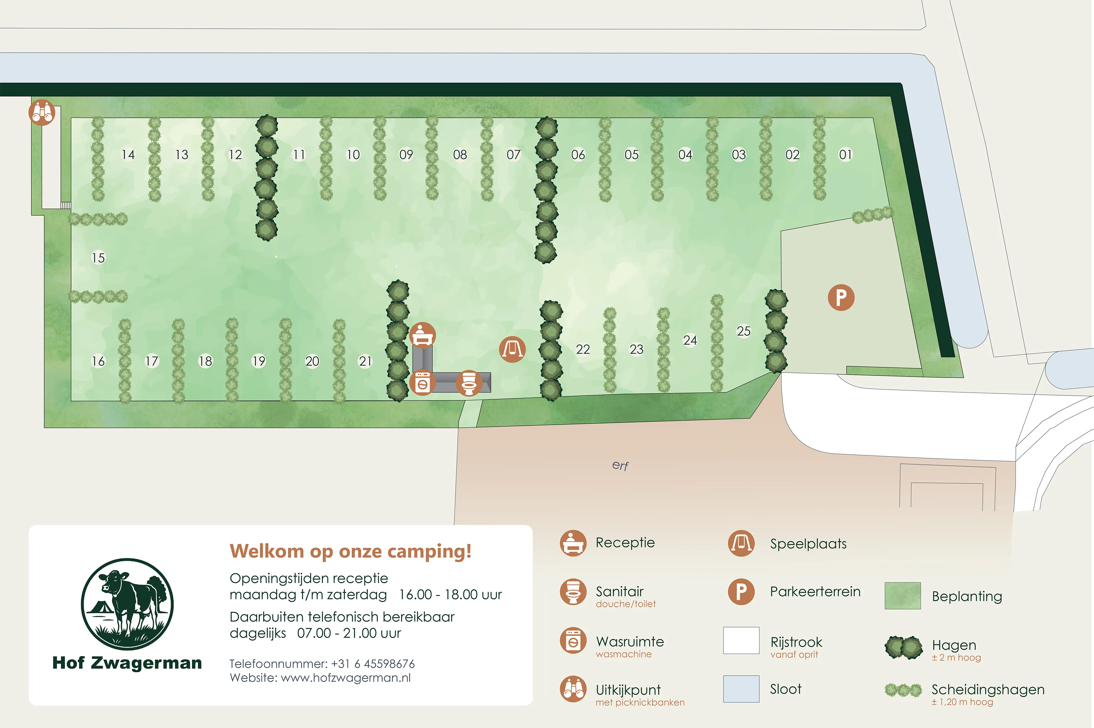 Plattegrond van Minicamping Hof Zwagerman
